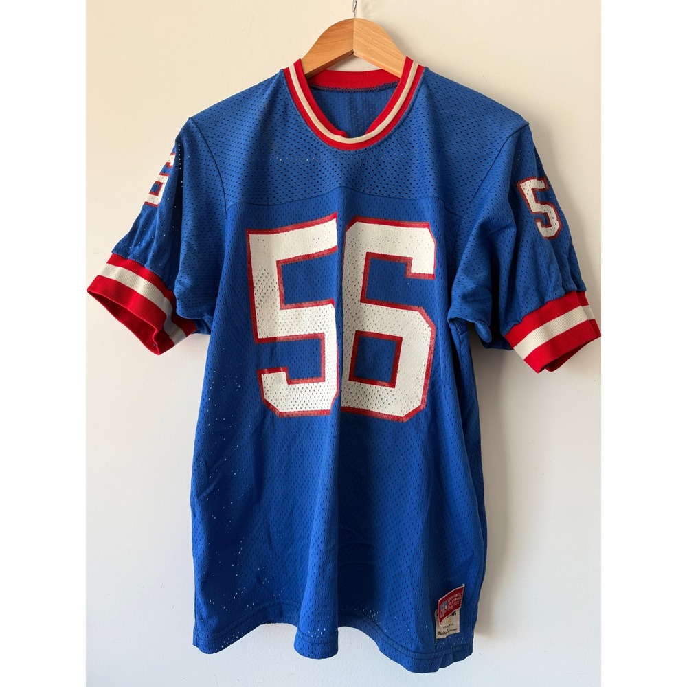 Vintage Sand-Knit NFL New York Giants Lawrence Taylor 56 Mesh Jersey Large Blue